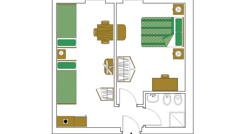 Hotel Elbele Garni Folgaria Pokoj fotografie